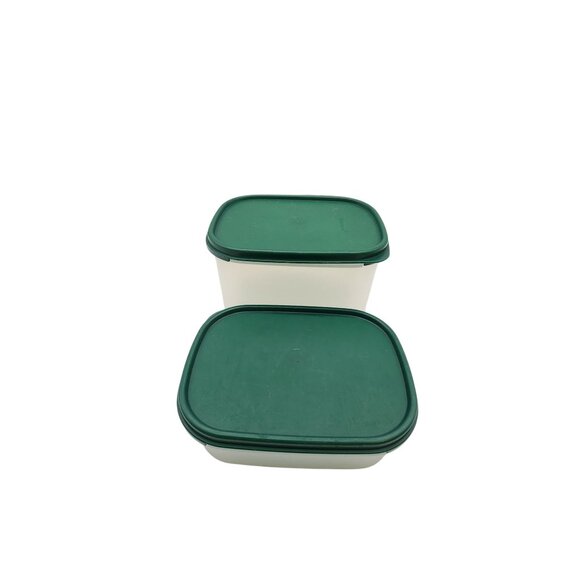 Tupperware 2-Piece Green Lid Modular Mates Set - 850ml & 1.8L - Picture 2 of 6